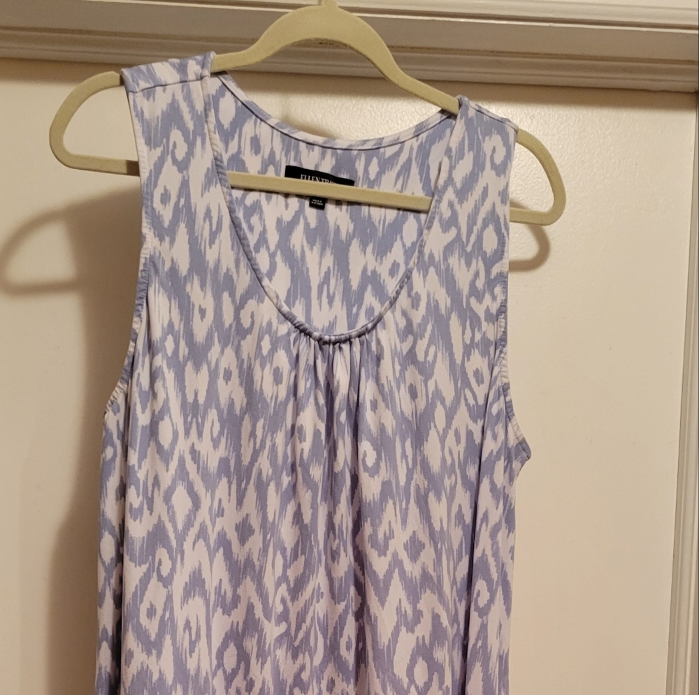 Ellen Tracy Blue Sleeveless Summer Dress Size XL